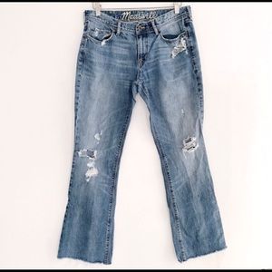 Madewell boot legger distressed jeans size 30x34 for men